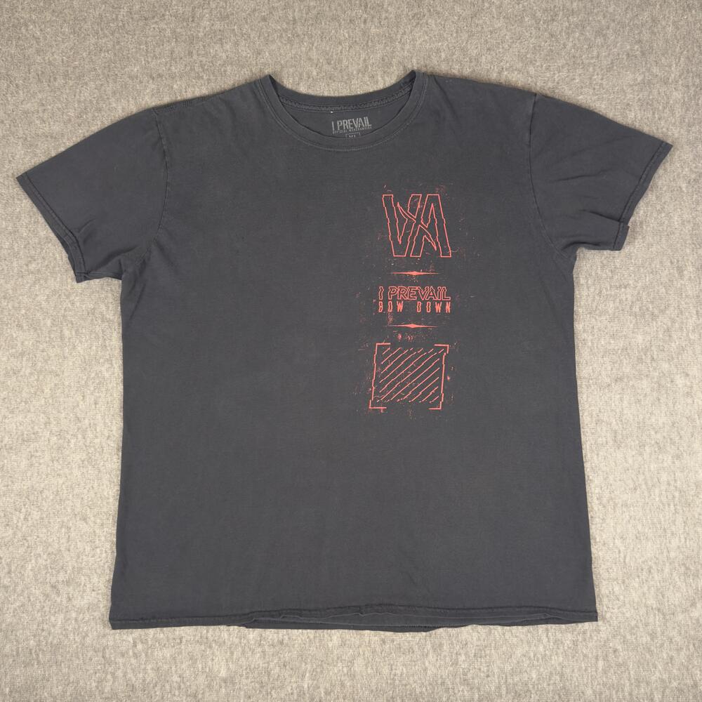 I Prevail Bow Down Shirt Mens XL Black Rock Band Graphic Tee T-Shirt Music